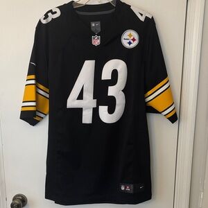 Nike Pittsburgh Steelers Troy Polamalu, On Field Black Home Jersey, Mens Large